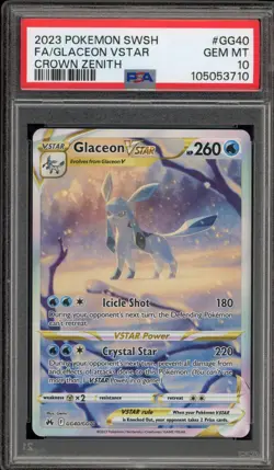 Pokemon Glaceon VSTAR Crown Zenith Galarian Gallery Full Art #GG40 PSA 10 - Image 1