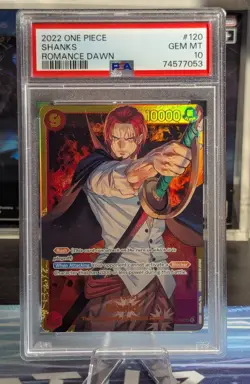 2022 One Piece OP01-120 Shanks SEC PSA 10 Romance Dawn English - Image 1