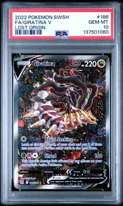 2022 POKEMON SWORD & SHIELD LOST ORIGIN #186 FULL ART/GIRATINA V PSA 10 - Image 1