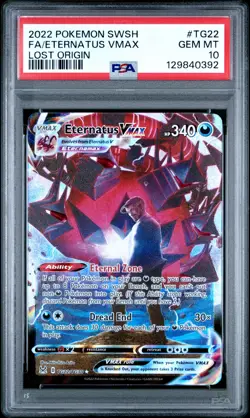 2022 POKEMON SWORD & SHIELD LOST ORIGIN #TG22 FULL ART/ETERNATUS VMAX PSA 10 - Image 1