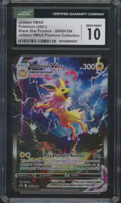2021 Pokemon Black Star Promo Premium Collection Jolteon VMAX Gem Mint CGC 10 - Image 1