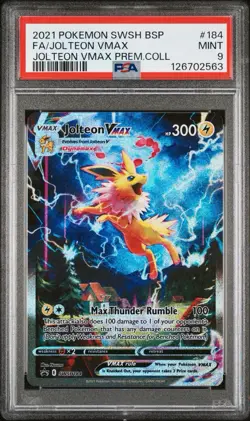 2021 Pokemon Jolteon VMAX #SWSH184 Promo Premium Collection PSA 9 Mint - Image 1