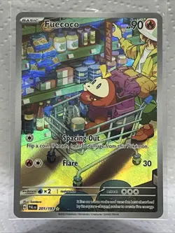 Pokemon TCG Fuecoco Full Art Holo Card Paldea Evolved Illustration, Rare 201/193 - Image 1