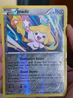 POKEMON JIRACHI 42/108 RARE REVERSE HOLOFOIL ROARING SKIES DM CARD SEE PICS - Image 1