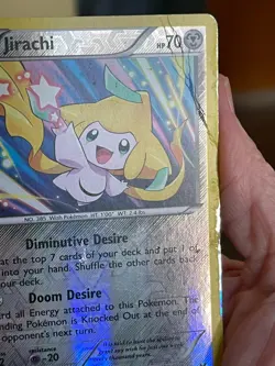 POKEMON JIRACHI 42/108 RARE REVERSE HOLOFOIL ROARING SKIES DM CARD SEE PICS - Image 2