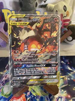 Reshiram & Charizard Tag Team GX Jumbo Promo Card - Image 1