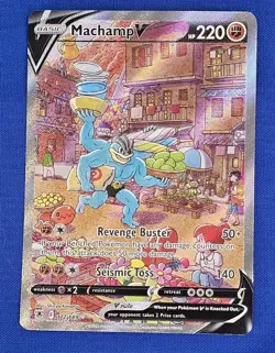 Pokemon TCG Astral Radiance Machamp v Alternate Full Art Card 172/189 - Image 4
