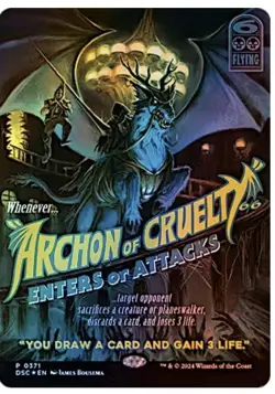 NM Showcase Foil - Archon of Cruelty #0371 - MTG Duskmourn: House of Horror - Image 1