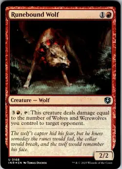 Magic | INR | Runebound Wolf | 168 | Foil | NM - Image 1