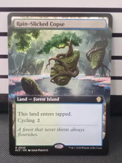 Rain-Slicked Copse (Extended Art) Commander: Lorwyn Eclipsed Regular Non-foil - Image 1