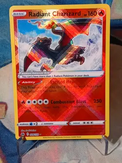 Radiant Charizard CRZ 020/159 Crown Zenith Radiant Rare Pokemon TCG - Image 1