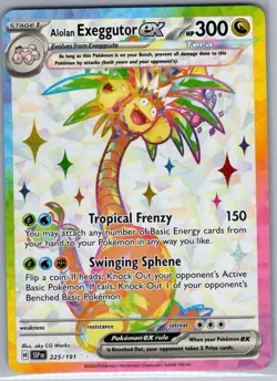 Alolan Exeggutor ex 225/191 SV08: Surging Sparks - Pokemon Card - NM - Image 1
