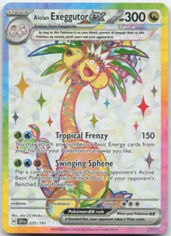 Alolan Exeggutor ex 225/191 SV08: Surging Sparks Pokemon Card NM - Image 1