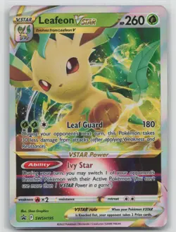 Pokemon Card Leafeon VSTAR Promo SWSH: Sword & Shield Promo Cards SWSH195 - Image 1