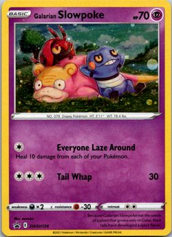 Galarian Slowpoke SWSH126 Black Star Promo Holo Pokemon Near Mint Foil - Image 1