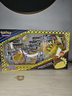 Pokemon TCG Crown Zenith Pikachu VMAX Factory Sealed Special Collection Box - Image 1