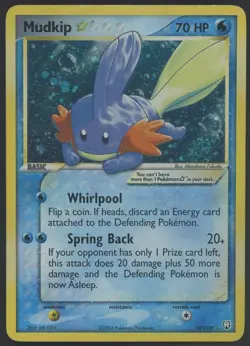 2004 Pokemon EX Team Rocket Returns #107/109 Mudkip Gold Star Holo Rare - Image 1