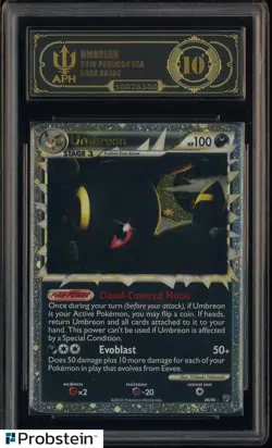 2010 Pokemon HG SS Undaunted #86/90 Umbreon APH 10 BLACK LABEL - Image 1