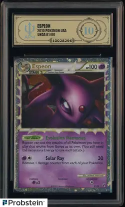 2010 Pokemon HG SS Undaunted #81/90 Espeon APH 10 GOLD LABEL - Image 1