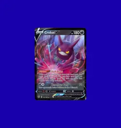 2020 Pokemon Darkness Ablaze Crobat V 104/189 Ultra Rare Full Art Holo Gem Mint - Image 1