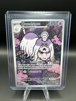 Pokemon TCG Houndstone Mega Evolution Base 145/132 Full Art Rare NM Condition - Image 1