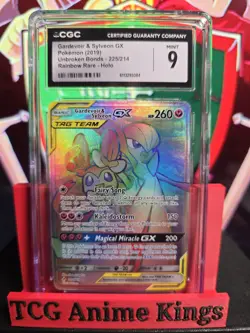 Gardevoir & Sylveon GX Unbroken Bonds 225/214 Rainbow Rare CGC 9 - Image 1