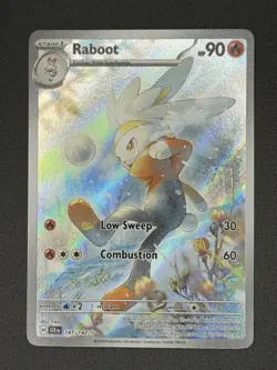 Pokemon Stellar Crown - Raboot Illustration Rare 147/142 - Image 1