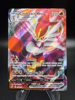 Pokemon Sword Shield Rebel Clash CINDERACE VMAX Ultra Rare #036/192 - Image 1