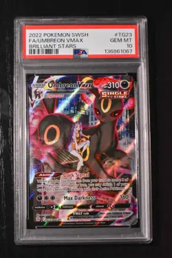 Umbreon VMAX #TG23 PSA 10 Gem Mint Pokemon Brilliant Stars 2022 Trainer Gallery - Image 1