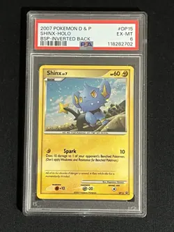 2007 Pokemon Shinx Holo DP15 Promo PSA 6 Error Inverted Back Swirl Diamond Pearl - Image 1