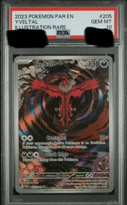 Yveltal 205/182 PSA 10 Pokemon Paradox Rift IR ILLUSTRATION RARE - Image 1