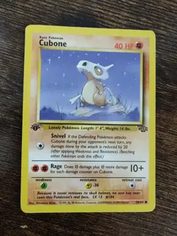 Pokemon Jungle 1st Edition Cubone 50/64 Non Holo NM-MINT - Image 1
