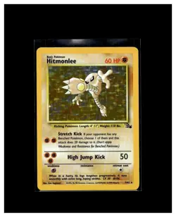 1999 Pokemon TCG Hitmonlee 7/62 Fossil Holo Rare - Image 1