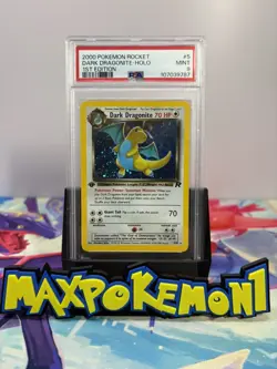 Pokemon Dark Dragonite Holo 1st Edition Team Rocket 5/82 PSA 9 MINT - Image 1