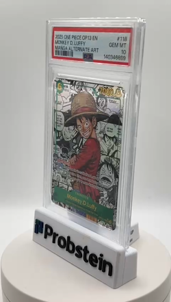 2025 One Piece OP-13 EN Manga Alternate Art #118 Monkey D. Luffy PSA 10 GEM MINT - Image 2