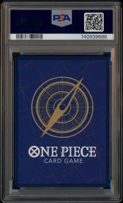2025 One Piece OP13 EN 3rd Anniversary Gold #004 Shanks PSA 10 GEM MINT - Image 3