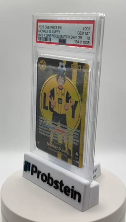 2025 ONE PIECE PROMOS BVB X ONE PIECE MATCH DAY 2025 #003 MONKEY D. LUFFY PSA 10 - Image 2