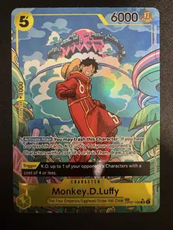 OP07-109 Monkey.D.Luffy : Treasure Rare Alternative Art English One Piece NM - Image 1