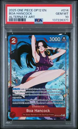 2025 ONE PIECE OP12 014 LEGACY OF THE MASTER BOA HANCOCK ALT ART PSA 10 GEM MINT - Image 1