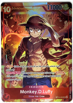 One Piece TCG Monkey D Luffy ST10-006 SR Treasure Booster Set Promo - Image 1