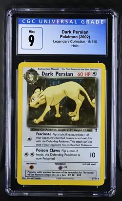 Dark Persian Pokemon 2002 Legendary Collection 06/110 English CGC 9 - Image 1