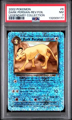Dark Persian Reverse Holo 6/110 Legendary Collection Pokemon PSA 7 - Image 1