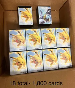 Lot of 1800 Pokemon Trading Cards (Fake) - 18 Packs of 100pcs VM Cards - Image 1