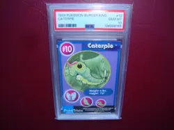 1999 Burger King Pokemon Caterpie UnPerforated card #10 Psa 10 Gem Mint - Image 1