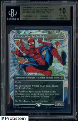 2025 MTG SPM Marvel Borderless Textured Foil Spectacular Spider-Man BGS 10 - Image 1