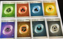 Pokemon 151 TCG SVE HD Cosmo Holo Energy Set Of All 8 W/Swirl (1 w/ 4 swirls!) - Image 3