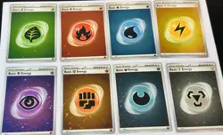 Pokemon 151 TCG SVE HD Cosmo Holo Energy Set Of All 8 W/Swirl (1 w/ 4 swirls!) - Image 4