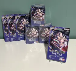 One Piece TCG The Azure Sea’s Seven Op-14 Sleeved Booster Pack Lot of 4 + 3 DP - Image 3