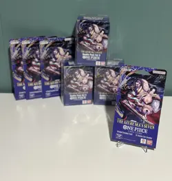 One Piece TCG The Azure Sea’s Seven Op-14 Sleeved Booster Pack Lot of 4 + 3 DP - Image 4
