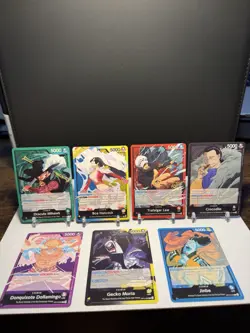 Complete Set of All 7 Leaders OP14 One Piece Cards Fresh From Packs! English - Image 1